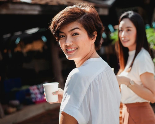 Warm lifestyle image representing how to make friends after 40 and build more meaningful connection.