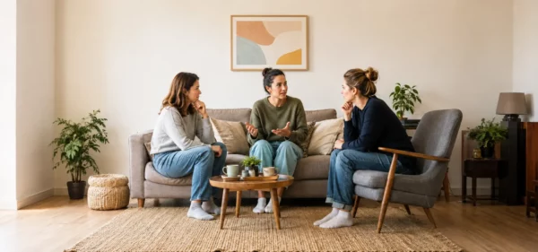 explaining a friendship breakup: two women talking together